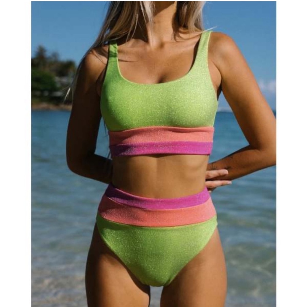 Beach Riot x Revolve Watermelon Lemonade Mackenzie Top and Heidi Bottoms Set